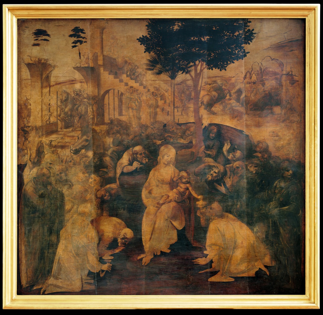 Dosso Dossi Adorazione della Galleria di Gesù Bambino di Borghese, Roma  (Galleria Borghese, Roma)., image size:1105x1076